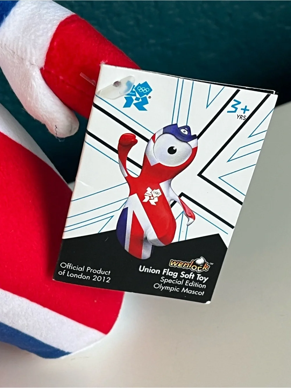 Wenlock Union Jack Olympic Mascot 12” Soft Plush London England 2012 Official